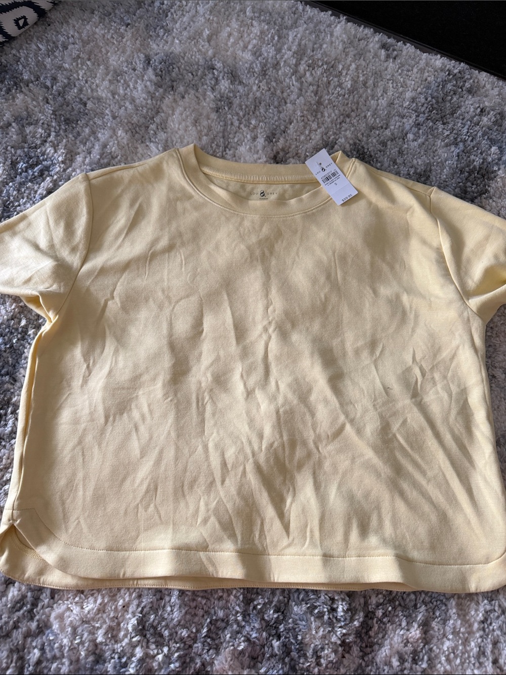 Lou & Grey Pale Yellow scuba soft Short-Sleeve Tee